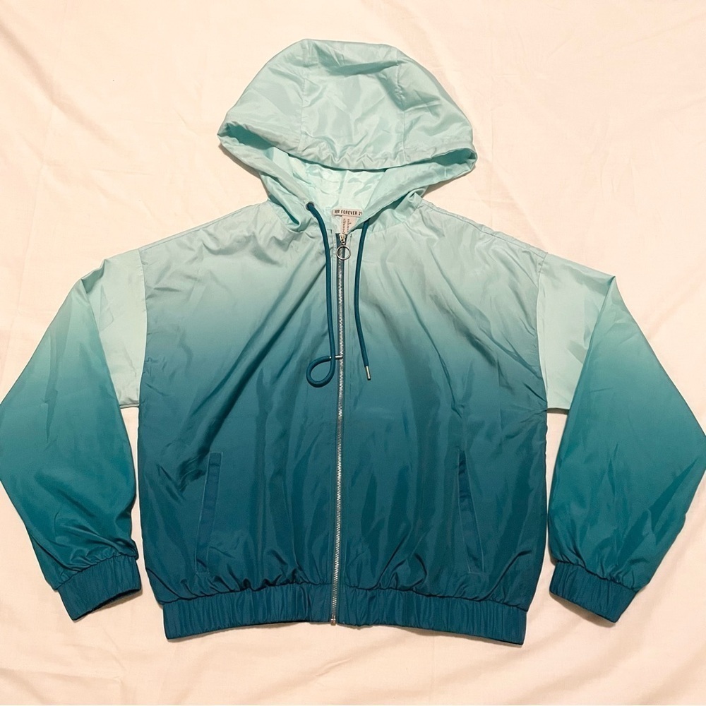 Forever 21 Lightweight Hooded Zip Up Jacket Womens Size XS